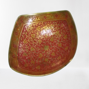 Beautiful Red Bowl Meena Work (4.5 Inch)
