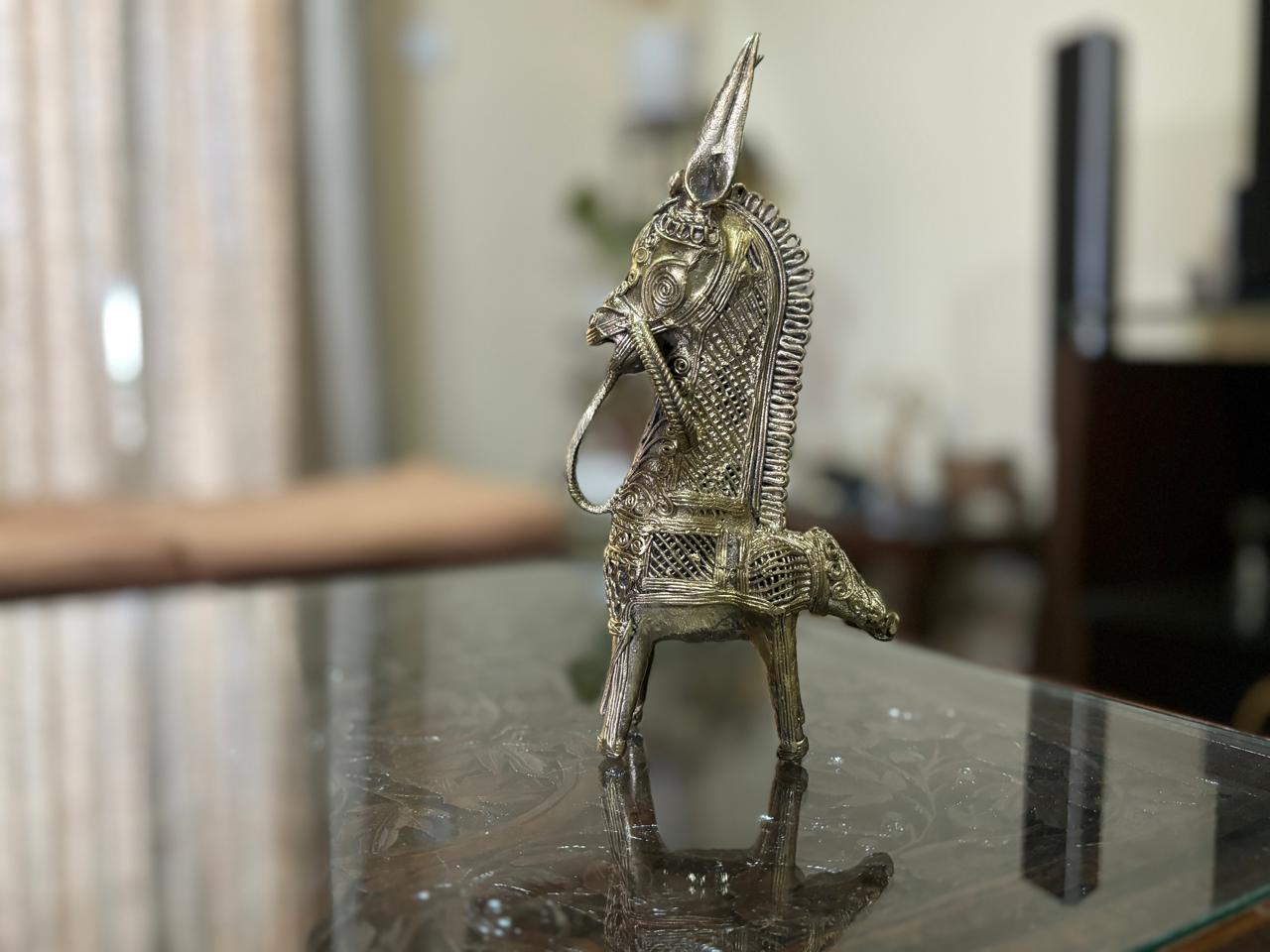Bengal Dokra Brass Horse - 0