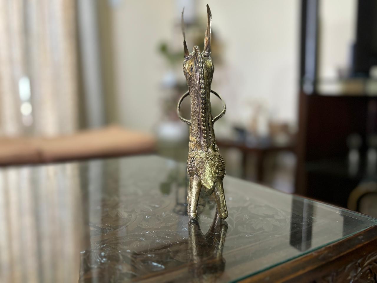 Bengal Dokra Brass Horse - 2