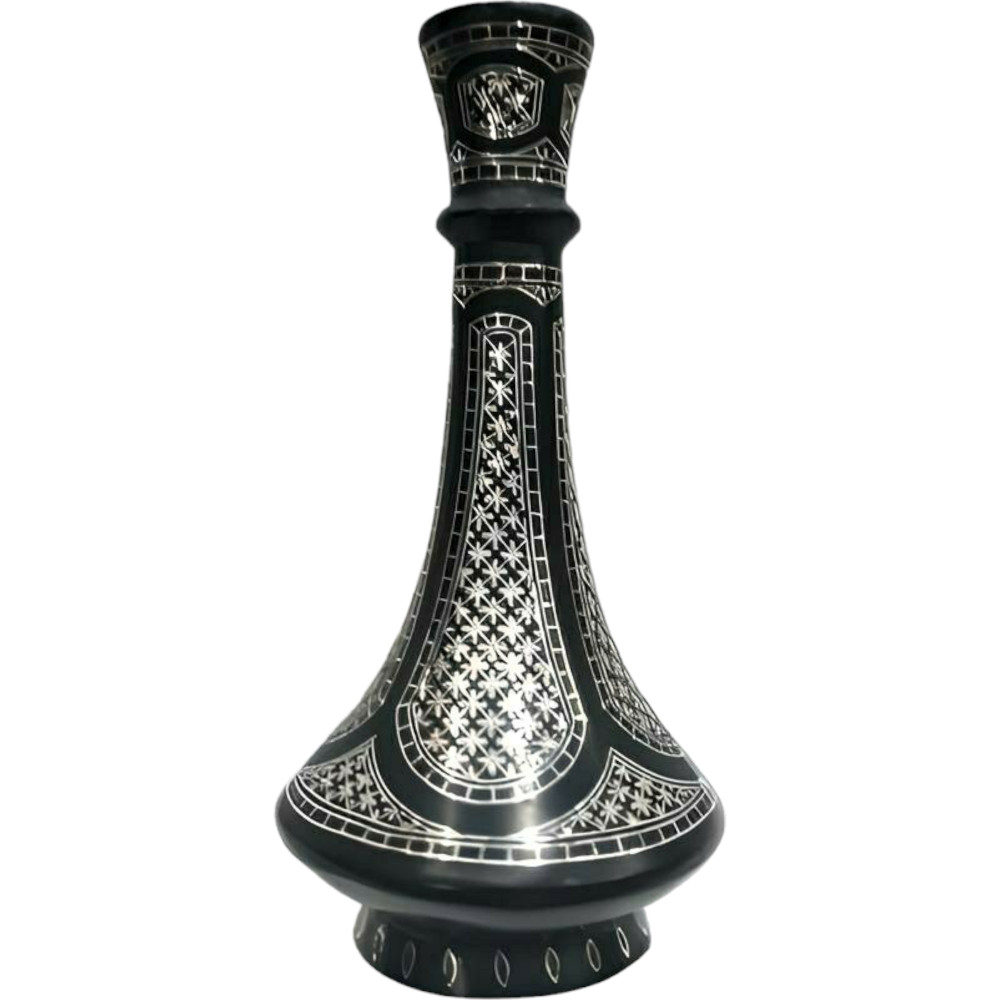 Bidriware Craft Flower Vase with Intricate Inlay Design - 0