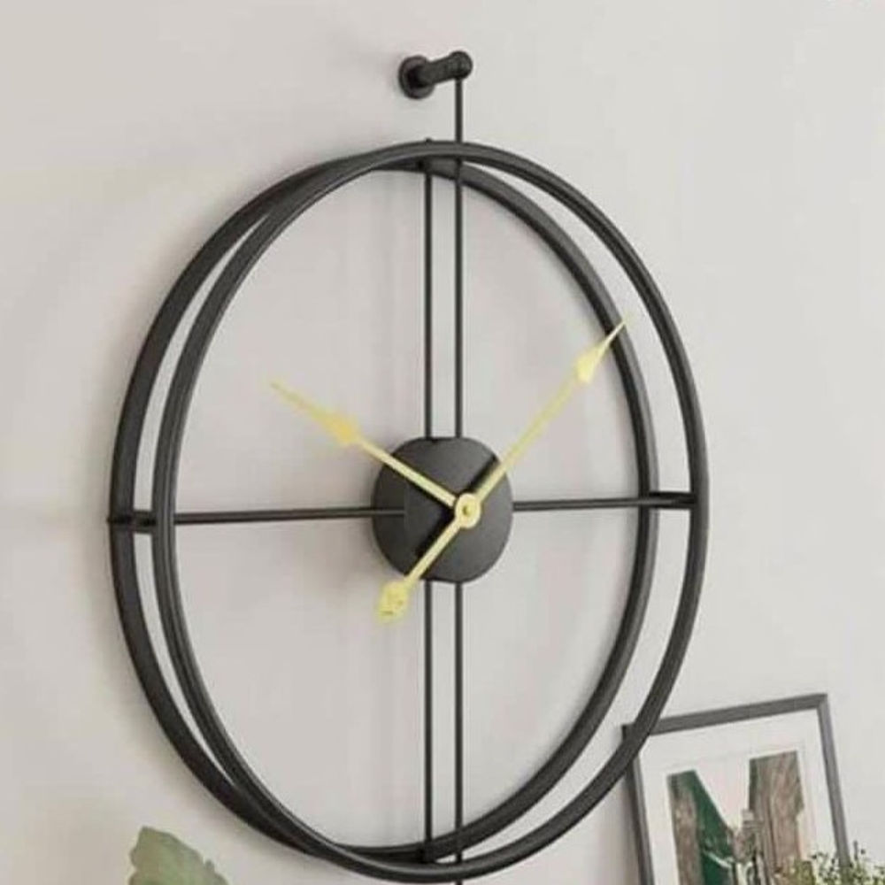 Black & Yellow Dial Pure Brass Wall Clock