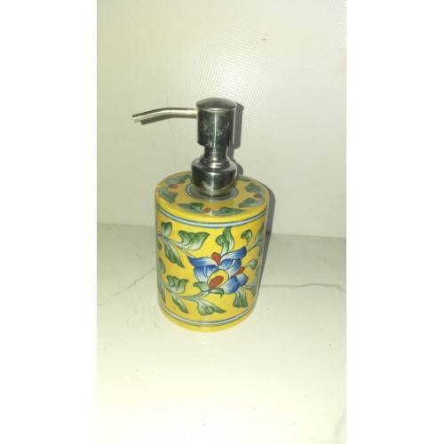 Handmade Beautiful Soap Dispenser Blue Pottery Of Jaipur