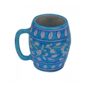 Handmade Beautiful Coffee Mug Blue Pottery Of Jaipur For Home Decor