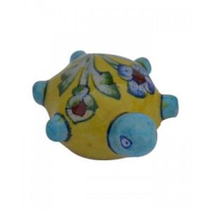 Latest Elegant Handmade Flower Design Toy Blue Pottery Of Jaipur