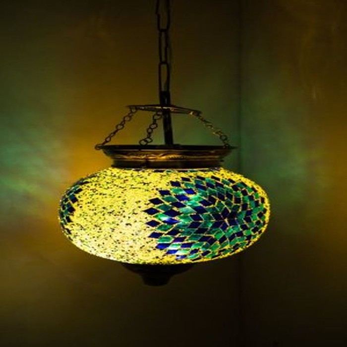 Blue-Turquoise Hanging Lamp