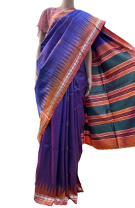 Blue Tussar Saree