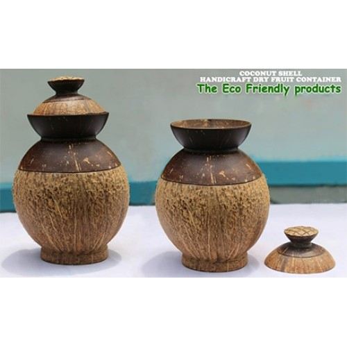 Exclusive Eco Friendly Brass Embroidered Coconut Shell Craft From Kerala