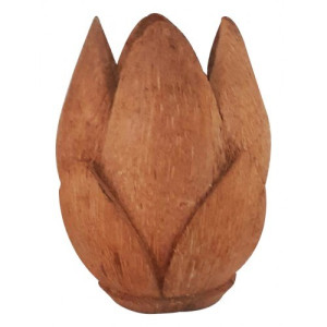 Lotus Design Pot Coconut Shell Craft