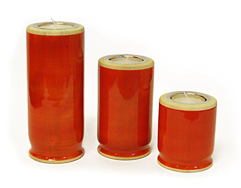 Candle Holders set of 3 - Red - 0