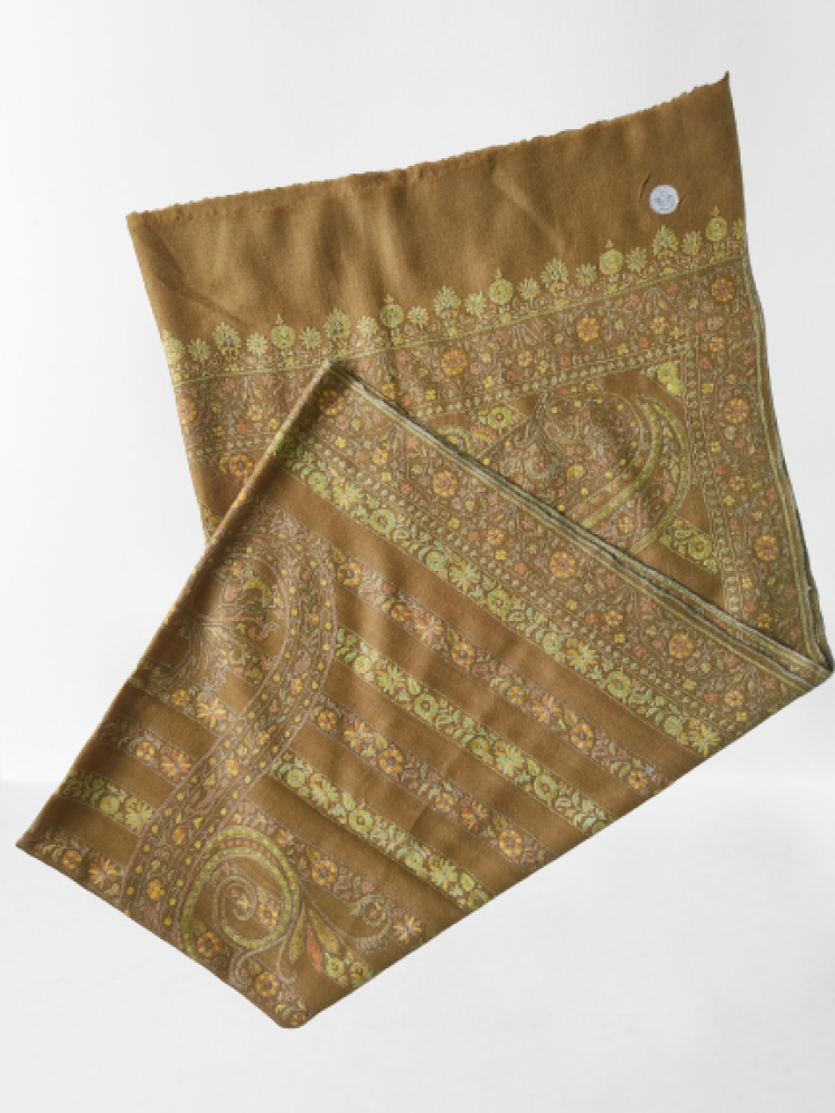 Classic Mustard Colour Kani Shawl - 2