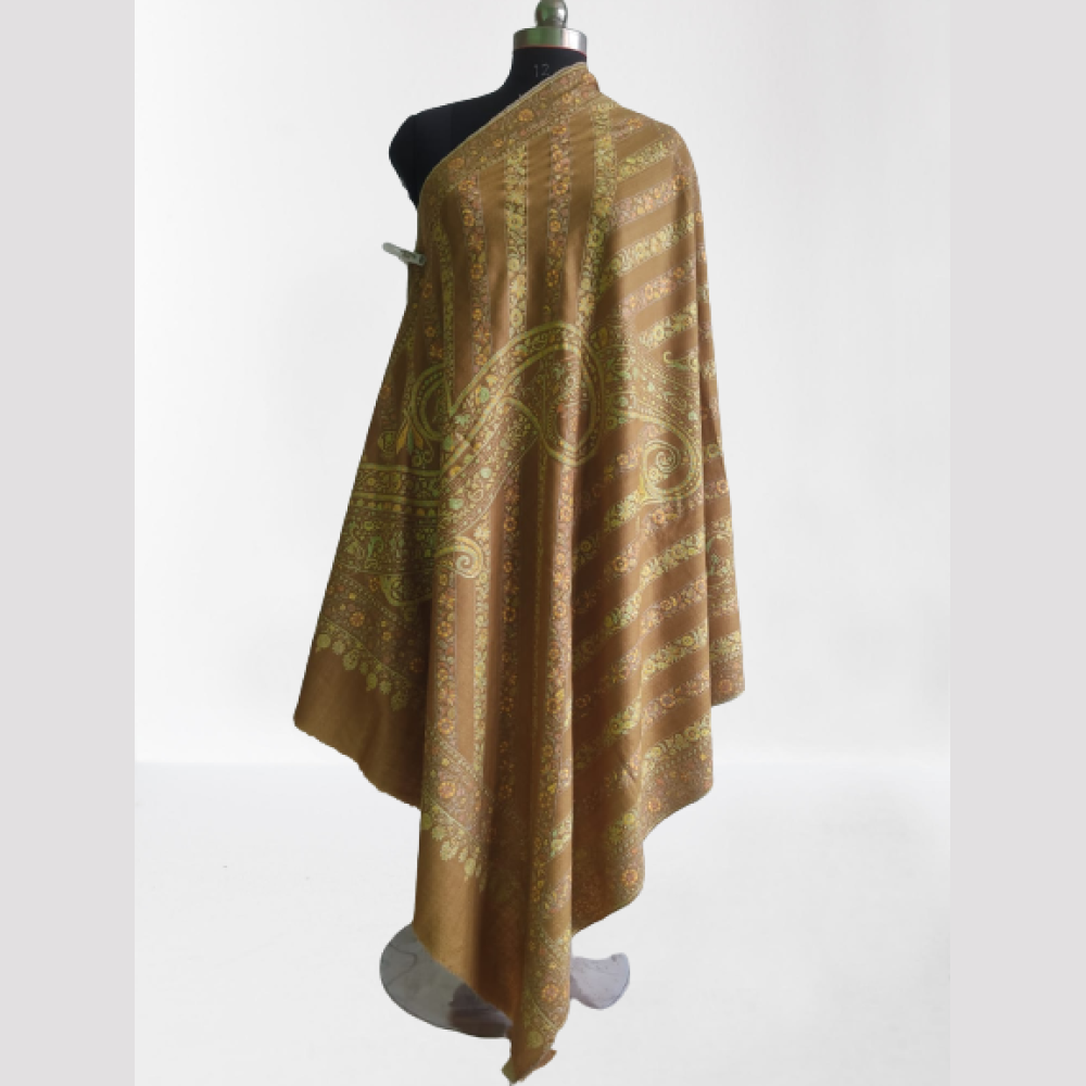 Classic Mustard Colour Kani Shawl