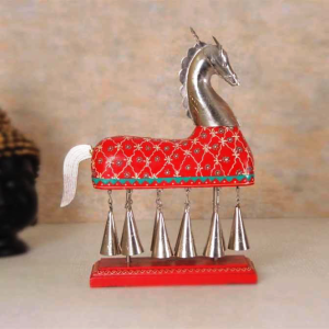 Colourful Metal Horse With Bells