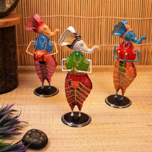 Colourful Musical Ganesha Set Of 3