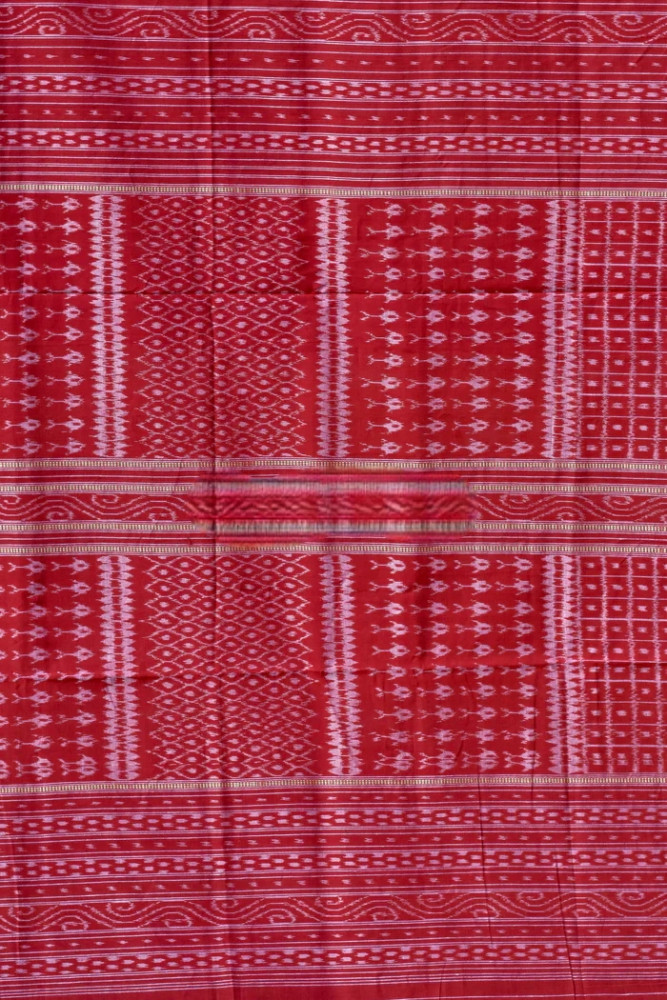 Colourful Pink & Red Khandua Saree - 0