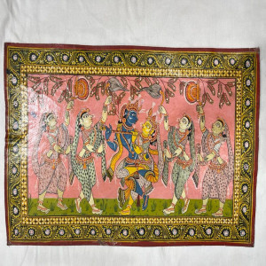 Colourful Radha Krishna Odisha Patchithra (19x13inch)