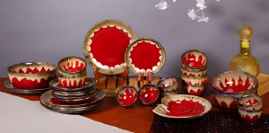 Dinner Set of 28 Pieces Red