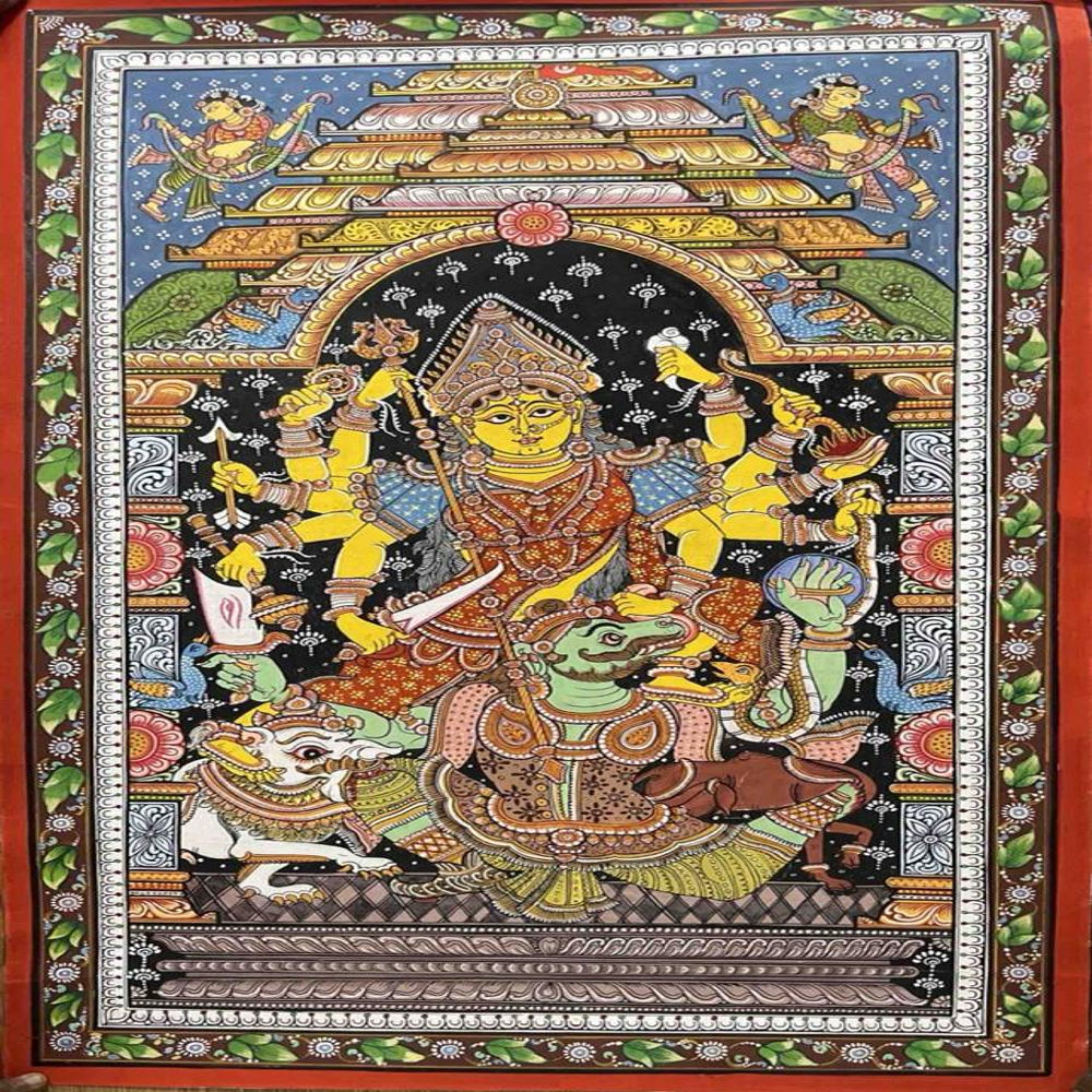 Durga Maa Odisha Patchithra (40x24 inch)