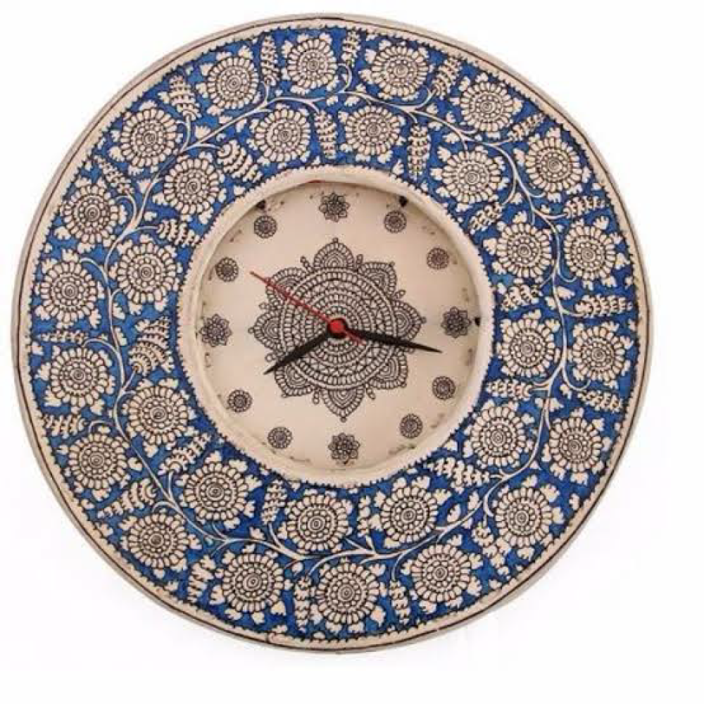 Elegant Handpainted Traditional Blue Design Clock