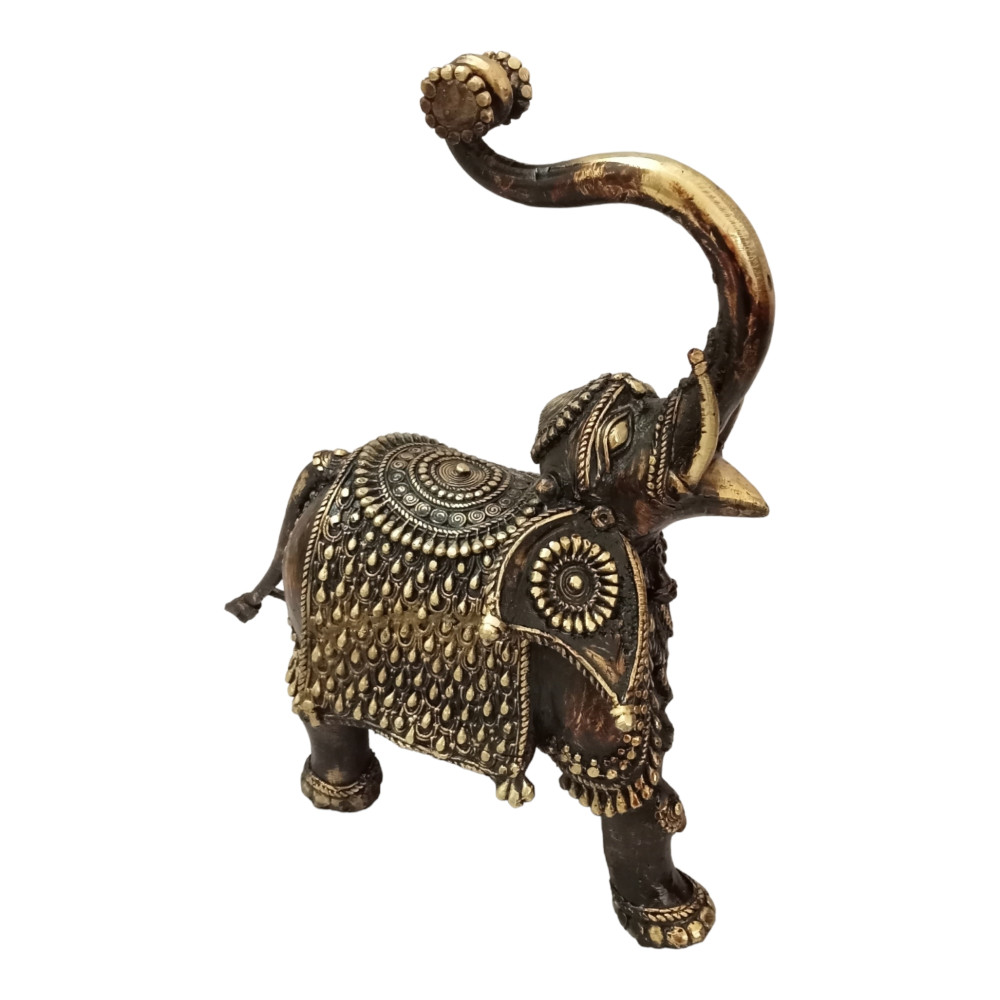 Elephant Standing Metal Craft Style 7