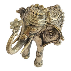 Elephant Standing Metal Craft Style 9