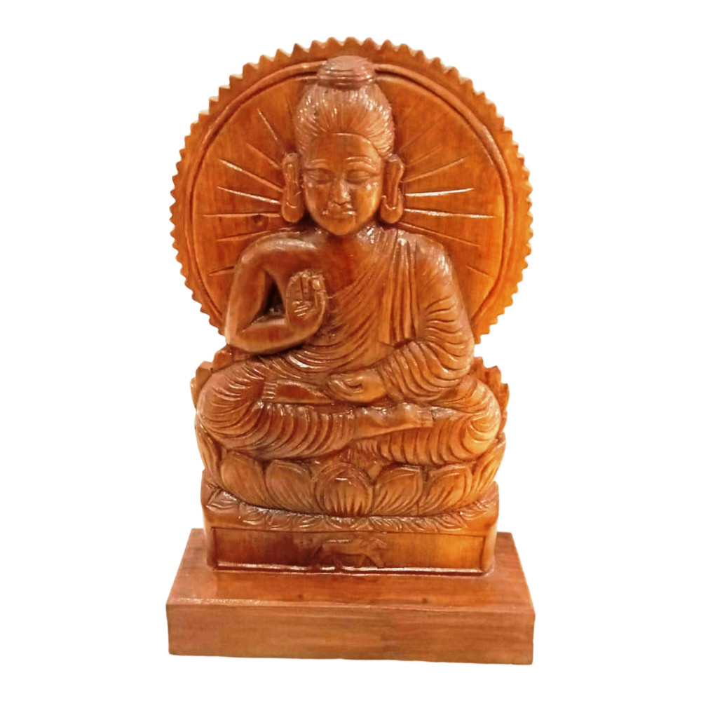 Enlightning Budha Wooden Craft