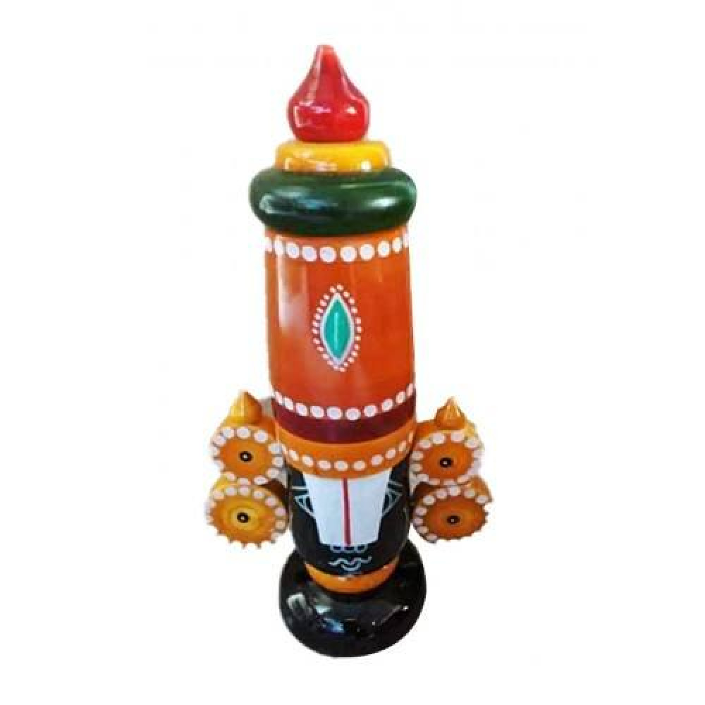 Handmade Lacquer Wooden Etikoppaka Toy Of Lord Kali Designing Head