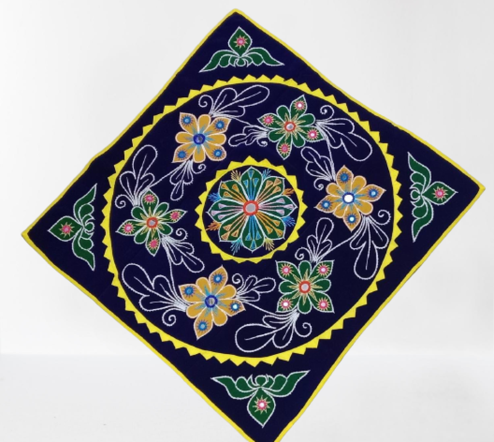 Flower Design Wall Hanging Pipli Work