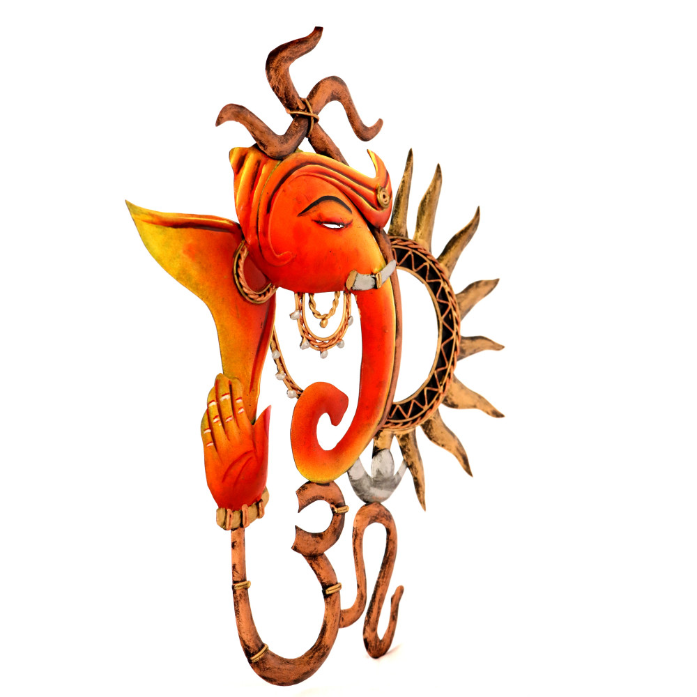 Ganesh with OM wall hanging - 0