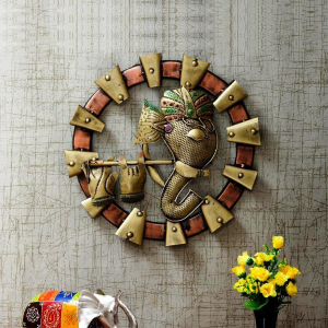 Ganesha Wall Art Round Frame