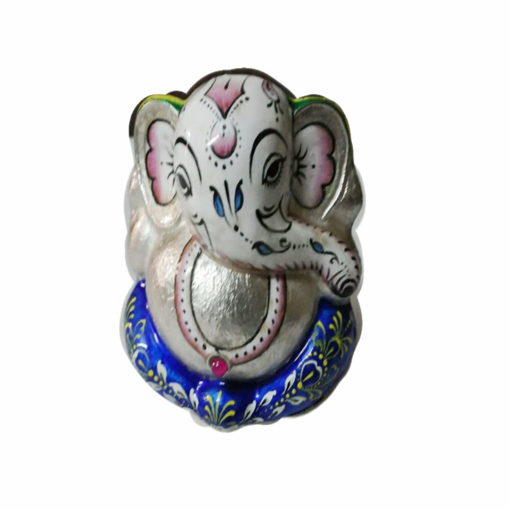 Ganeshji Dhundh Raj Gulabi Meenakari Art - 1
