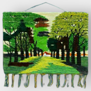 Ghazipur Handmade Jute Wall-Hanging Small House In Forest