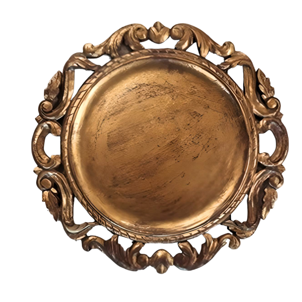 Golden Round Tray