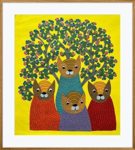 Gond Art Dogs Group Picture