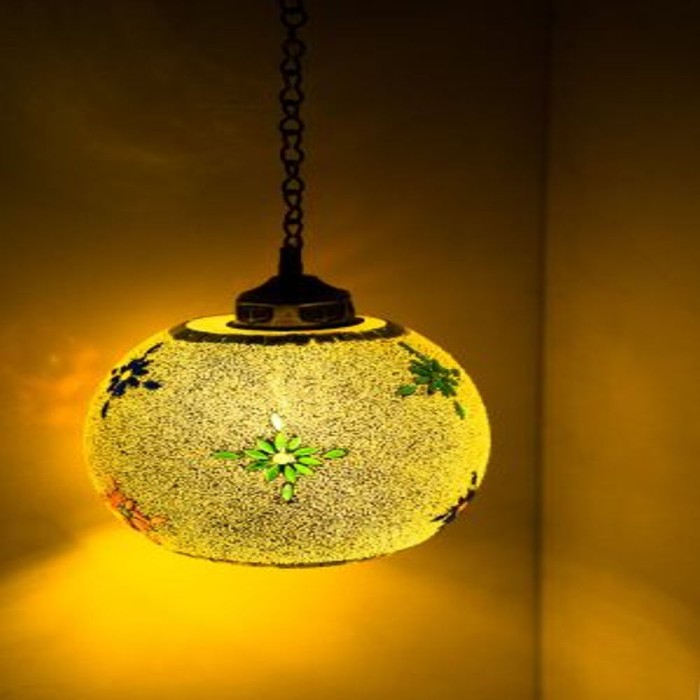 Green snowflake Hanging Lamp