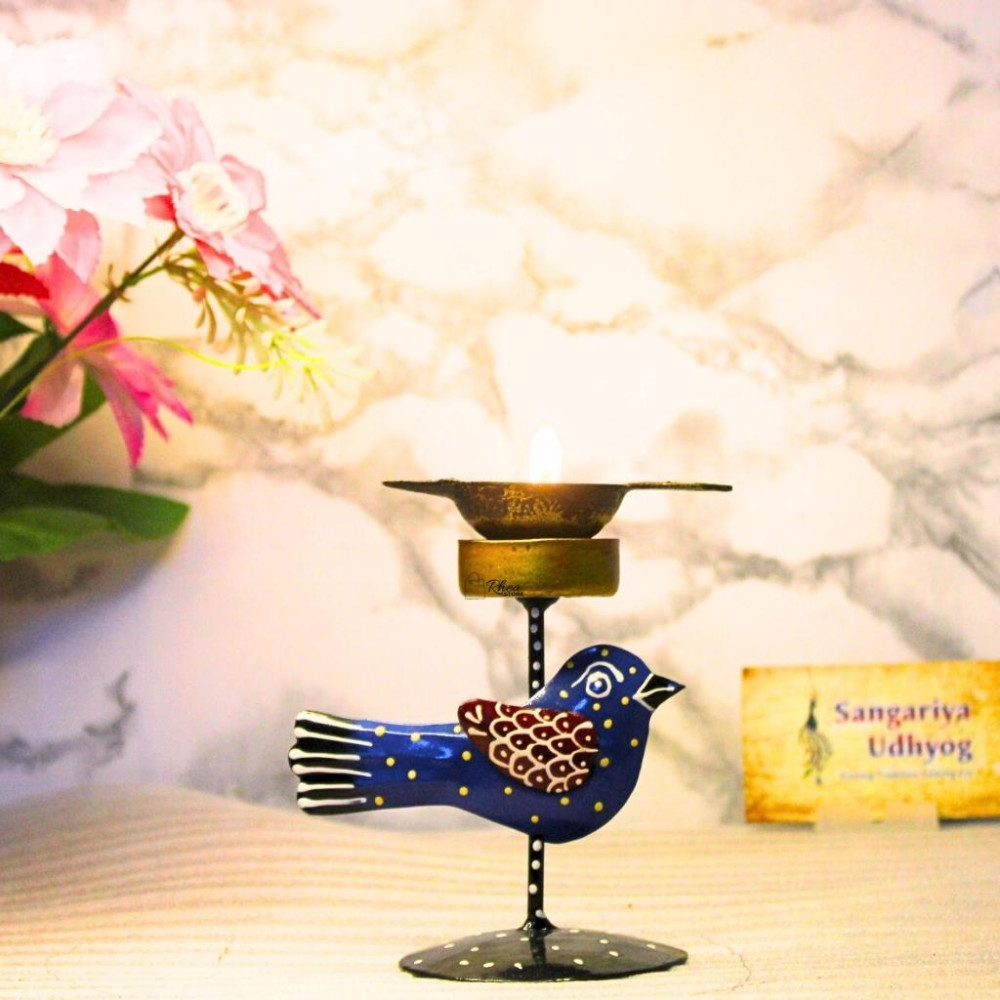 Hand Crafted Bird T Light Holder - 0