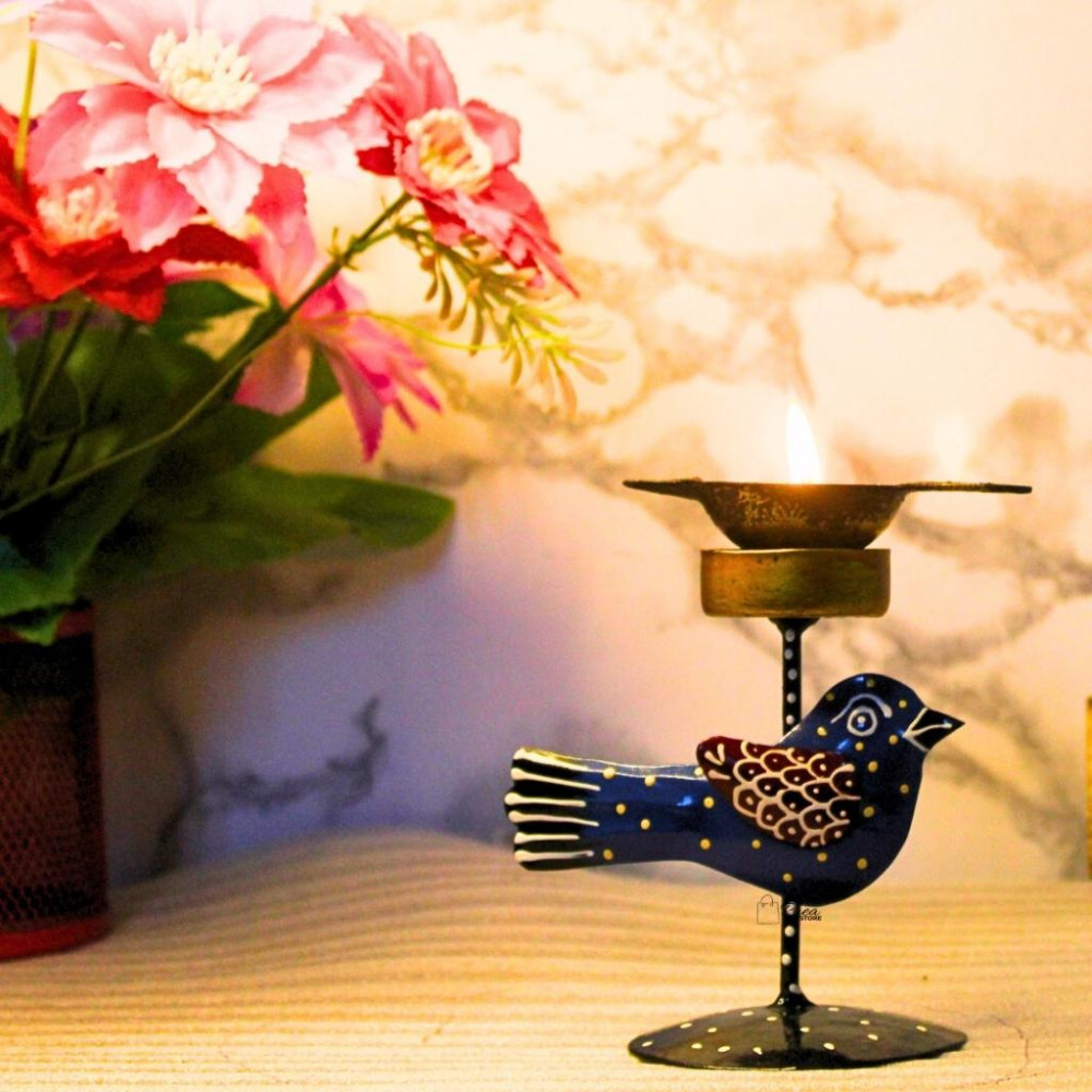 Hand Crafted Bird T Light Holder - 1