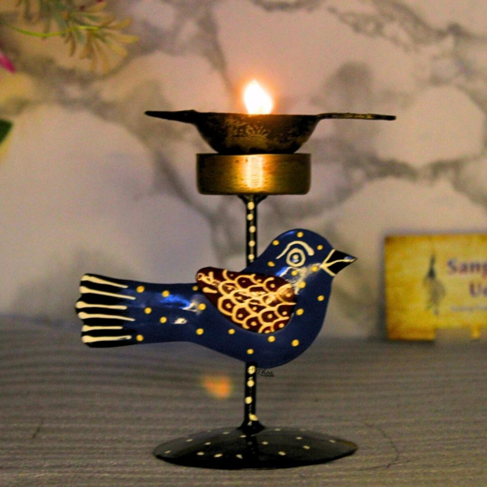 Hand Crafted Bird T Light Holder - 2