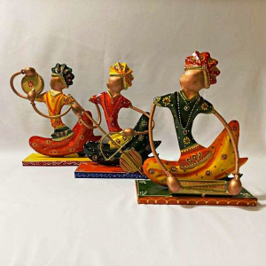 Hand Crafted Musician Figurine Set Of 3