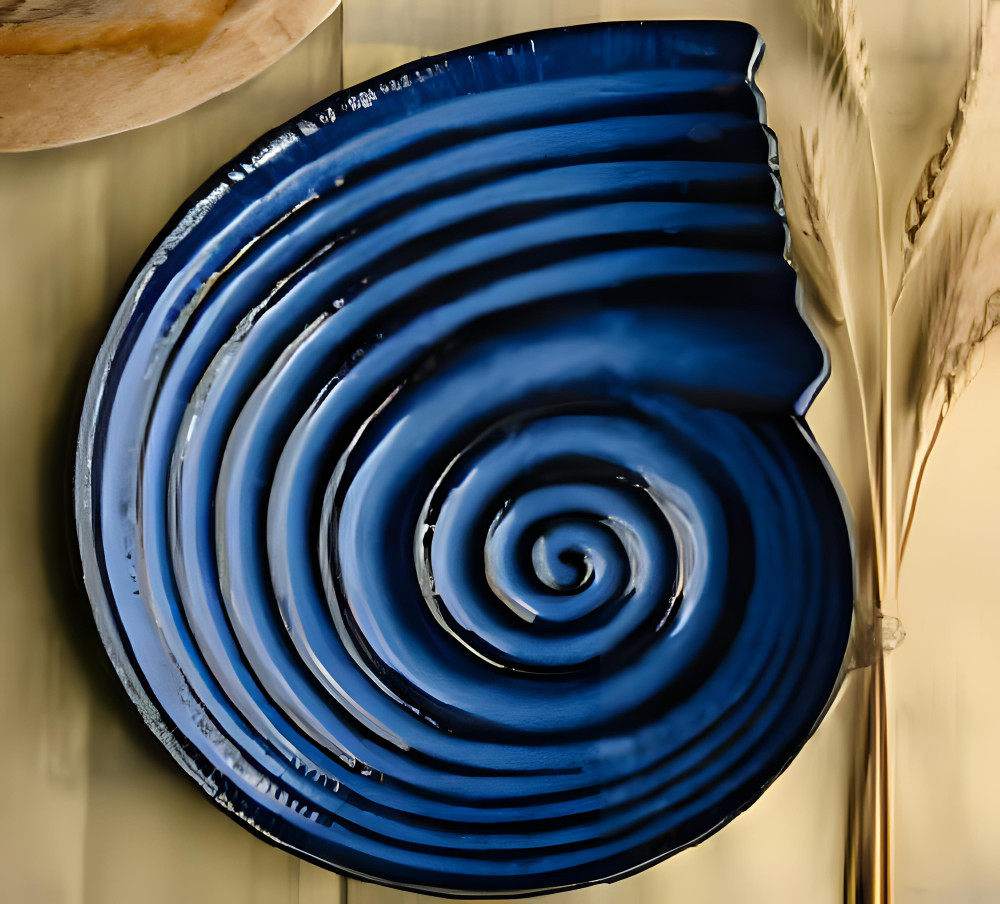 Handmade Exclusive Shell Platter Blue