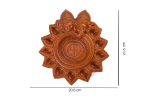 Handmade Terracotta Diwali Navaratri Diya with 11 Diya's