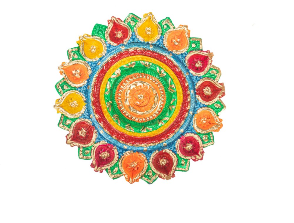 Handmade Terracotta Diwali Navaratri Diya with 14 Diya's