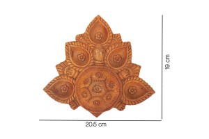 Handmade Terracotta Diwali Navaratri Diya with 5 Diya's (VI)