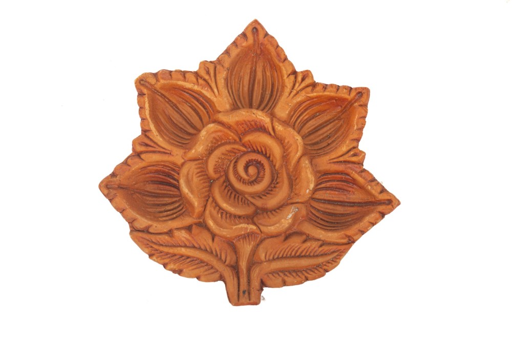 Handmade Terracotta Diwali Navaratri Diya with 5 Diya's (VII)