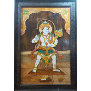 Buy Traditional Handicraft Mysore Rosewood Inlay Wooden Painting