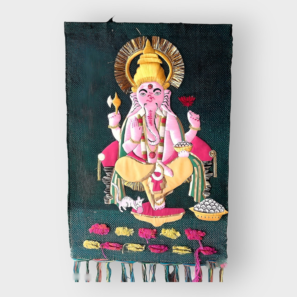 Jute Wall Hanging of Ganesh