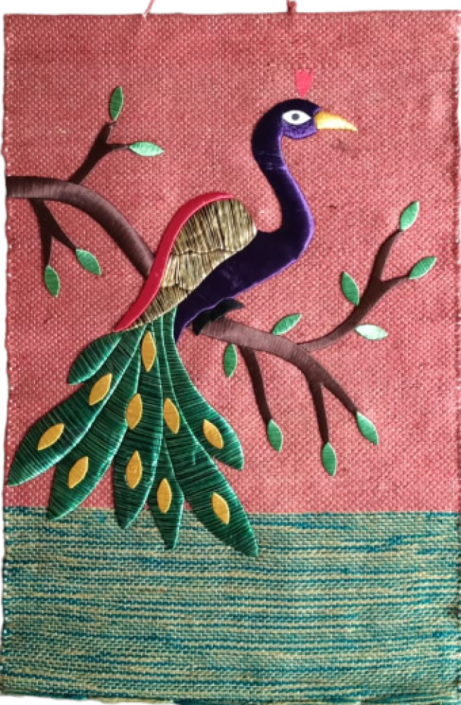 Jute Wall Hanging Peacock - 0