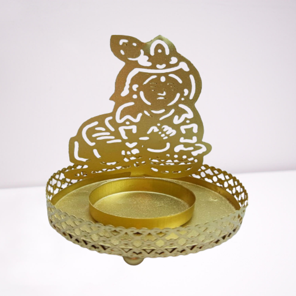 Kanha Ji Iron Shadow Diya - 0