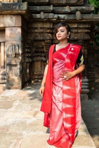 Kargil Kumbha Pink Odisha Ikkat Saree