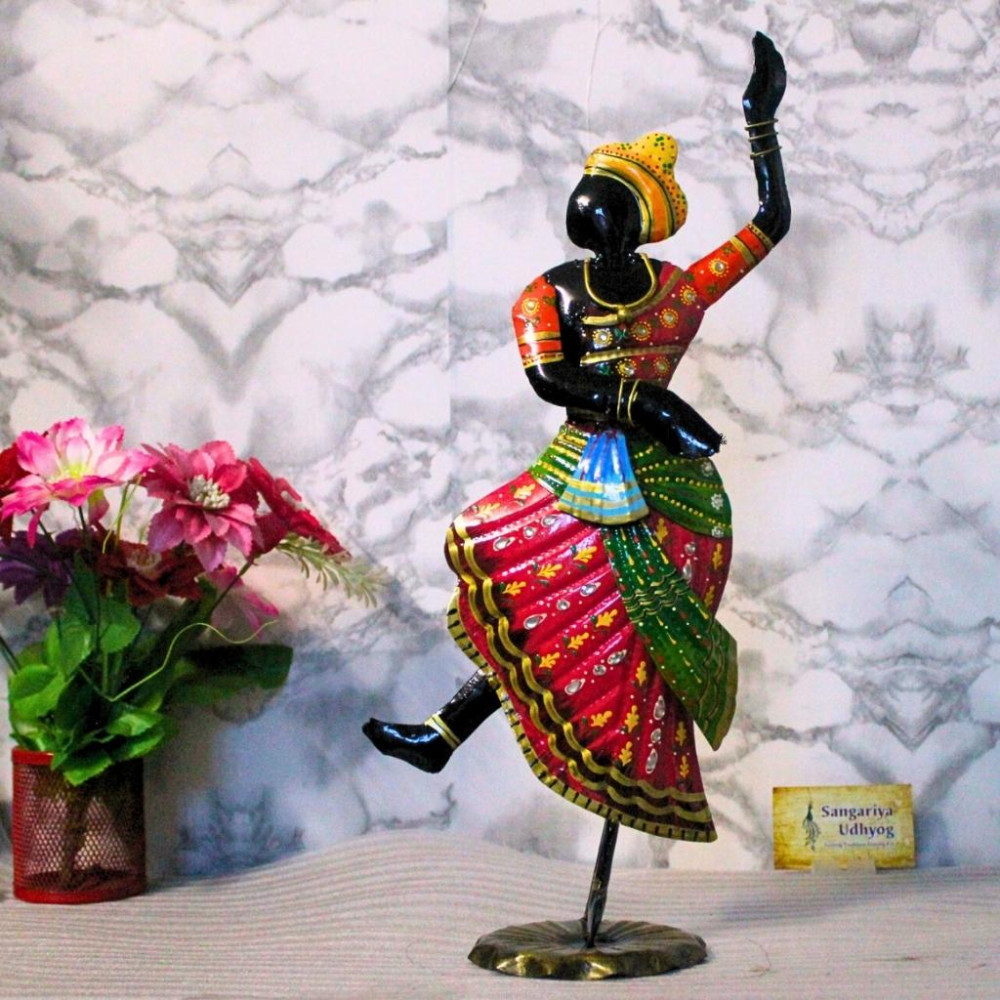 Kathak Dancing Dolls Figurine Set Of 2 - 0