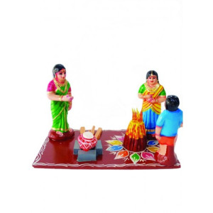 Handmade Traditional Beautiful Lohri Festival Design Kondapalli Bommallu Toy For Home Decor